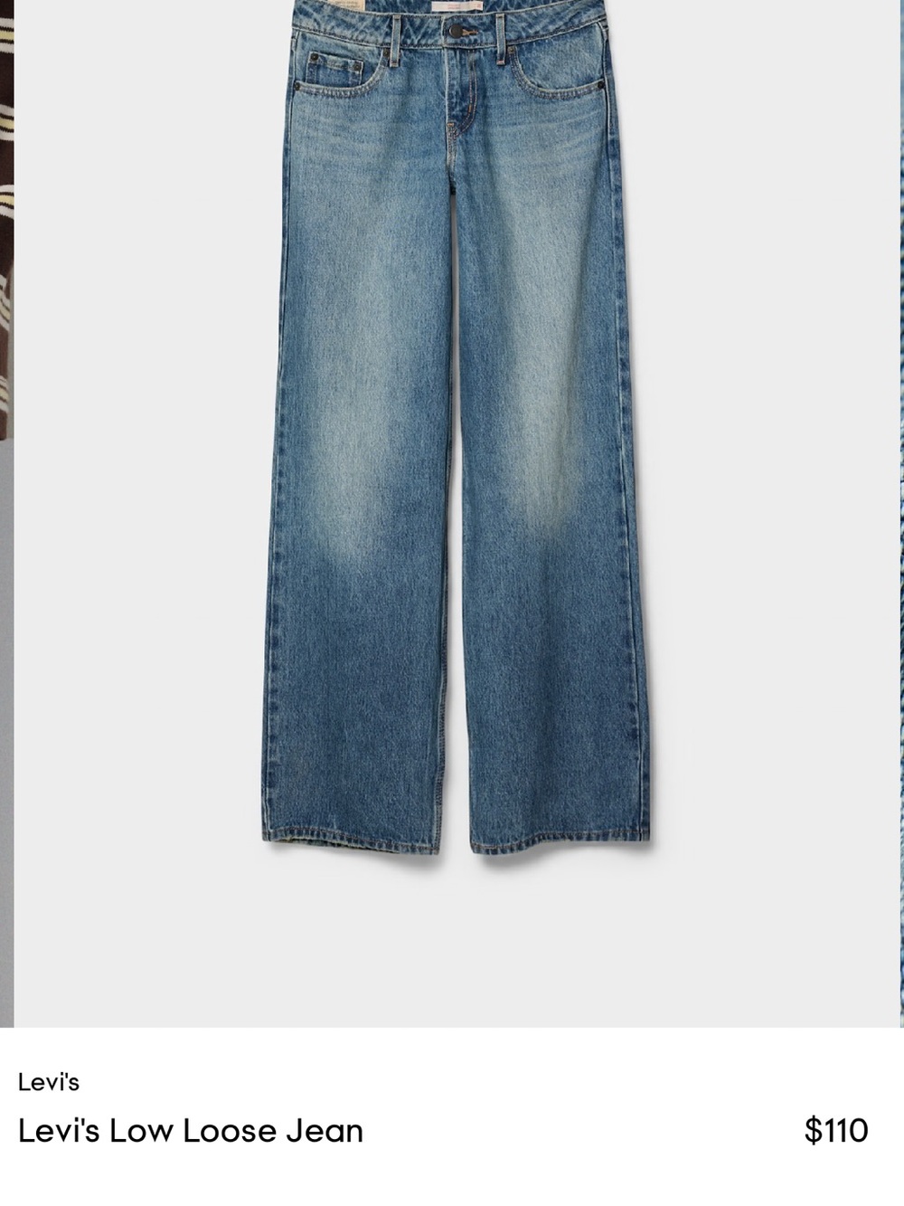Levi's low loose jeans
